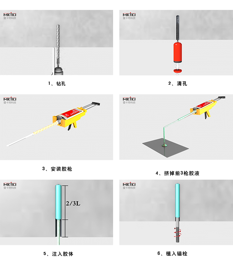 您还可以联系曼卡特索取3D植筋施工视频，两分钟学会植筋技术！