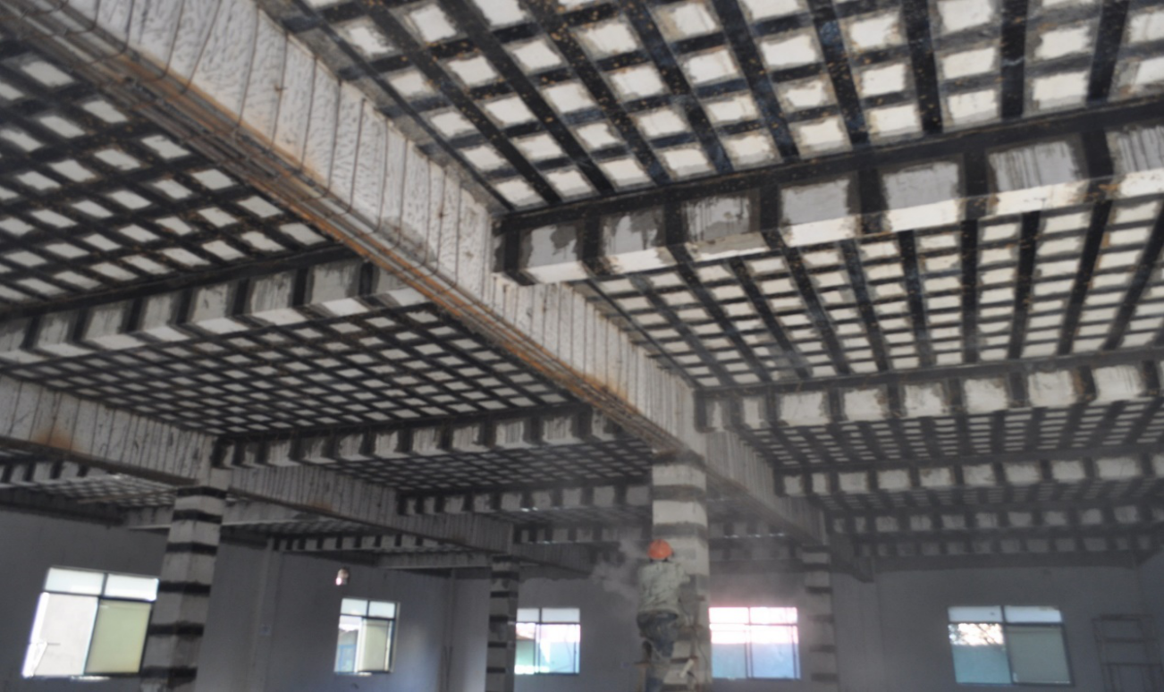 碳纤维布加固楼板和梁柱效果图