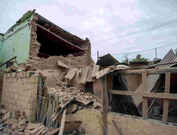 地震破坏下的房屋