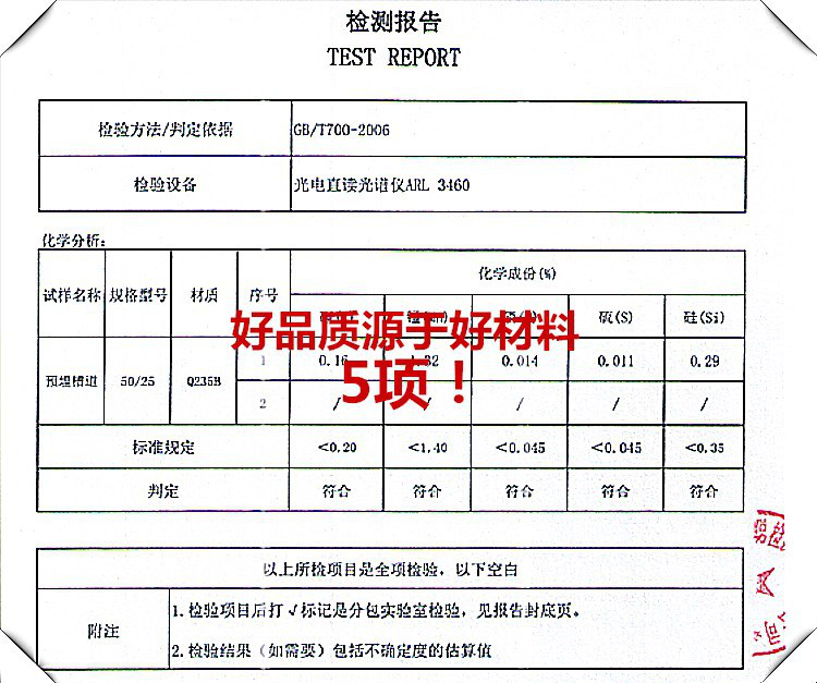 这5种成分组成的曼卡特预埋槽道，品质自然不会差